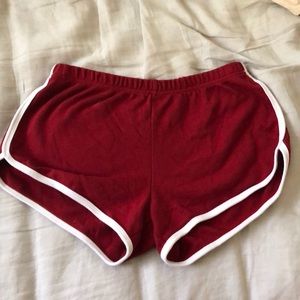Red American Apparel gym shorts